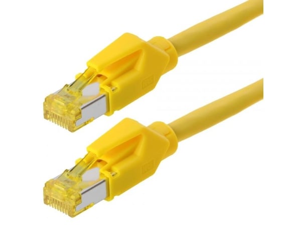 Tecline S/FTP Cat6A, 1m, 1 m, Cat6a, S/FTP (S-STP), RJ-45, RJ-45, Gult