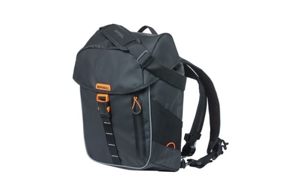 Basil Miles Tarpaulin, Bakre, Sykkelveske, Presenning, Oransje, Sort, 17 l, 5 kg