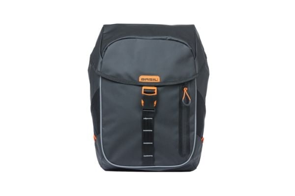Basil Miles Tarpaulin, Bakre, Sykkelveske, Presenning, Oransje, Sort, 17 l, 5 kg