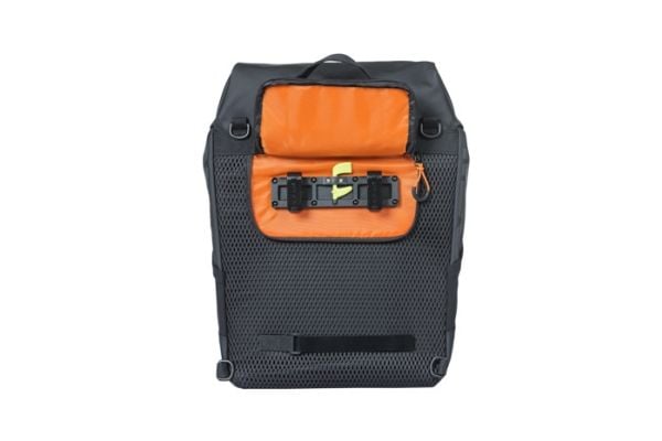 Basil Miles Tarpaulin, Bakre, Sykkelveske, Presenning, Oransje, Sort, 17 l, 5 kg