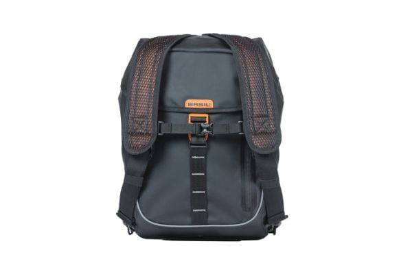 Basil Miles Tarpaulin, Bakre, Sykkelveske, Presenning, Oransje, Sort, 17 l, 5 kg