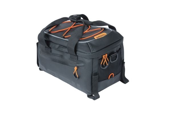 Basil Miles Tarpaulin, Taka, Polkupyörälaukku, Suojakangas, Oranssi, Musta, 7 L, 5 kg