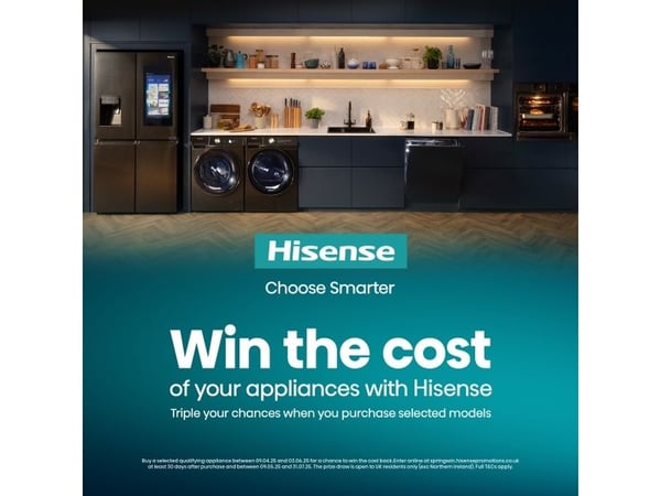Hisense DH3S802BW3, Frittstående, Frontmatet, Varme pumpe, Hvit, Rotasjon, Berøringskontroll, Venstre/høyre
