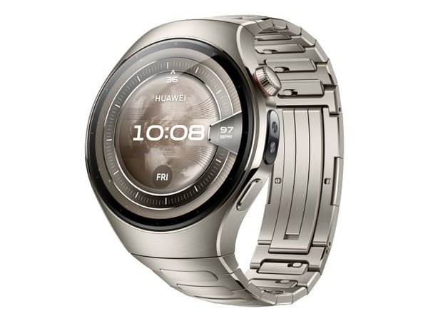 Huawei Watch 5 - 46 mm - aerospace-grad titan - smartklokke med stropp - titan - håndleddstørrelse: 140-210 mm - display 1.5" - Bluetooth, Wi-Fi 6,...