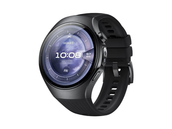 Huawei Watch 5 - 46 mm - 316L rostfritt stål - smart klocka med rem - fluoroelastomer - handledsstorlek: 140-210 mm - display 1.5" - Bluetooth, Wi-...
