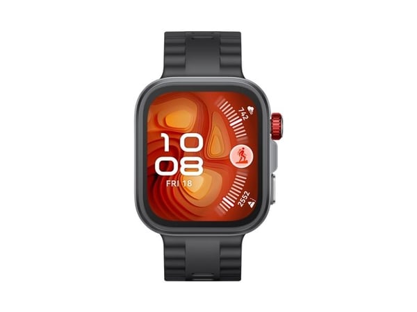 Huawei Watch Fit 4 Pro - Aluminiumslegering - smartklokke med stropp - fluorelastomer - svart - håndleddstørrelse: 130-210 mm - display 1.82" - Blu...