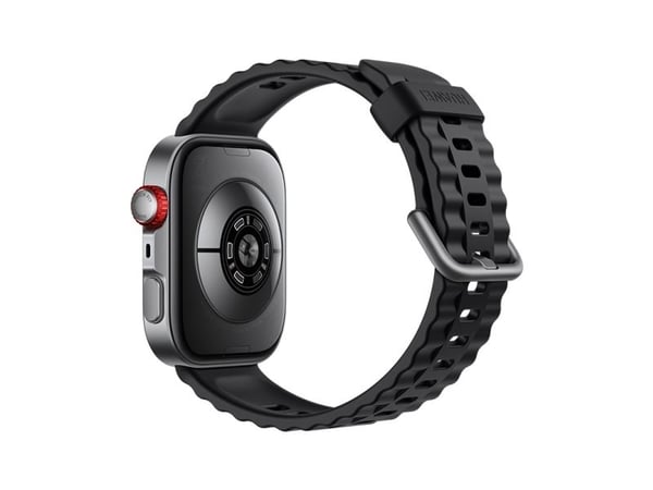 Huawei Watch Fit 4 Pro - Aluminiumslegering - smartklokke med stropp - fluorelastomer - svart - håndleddstørrelse: 130-210 mm - display 1.82" - Blu...