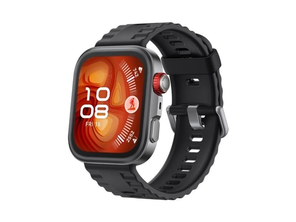 Huawei Watch Fit 4 Pro - Aluminiumslegering - smartklokke med stropp - fluorelastomer - svart - håndleddstørrelse: 130-210 mm - display 1.82" - Blu...