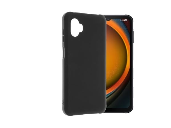 Insmat Crystal - Baksidesskydd för mobiltelefon - termoplastisk polyuretan (TPU) - svart - för Samsung Galaxy XCover7 Pro