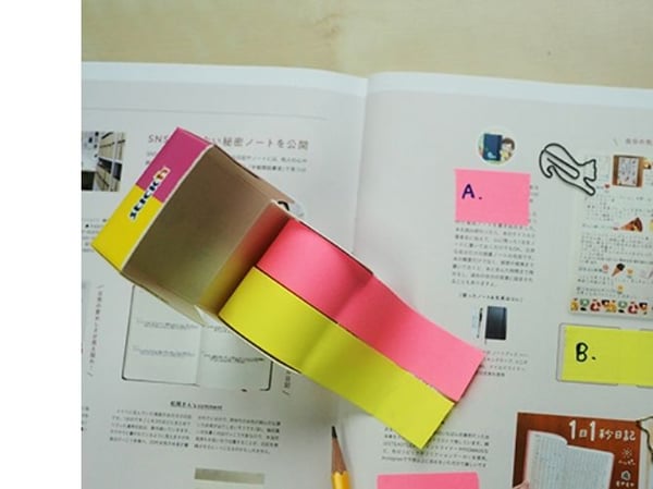 Note Roll Extra Sticky FSC 2x25mmx10m Neon Gul/Pink