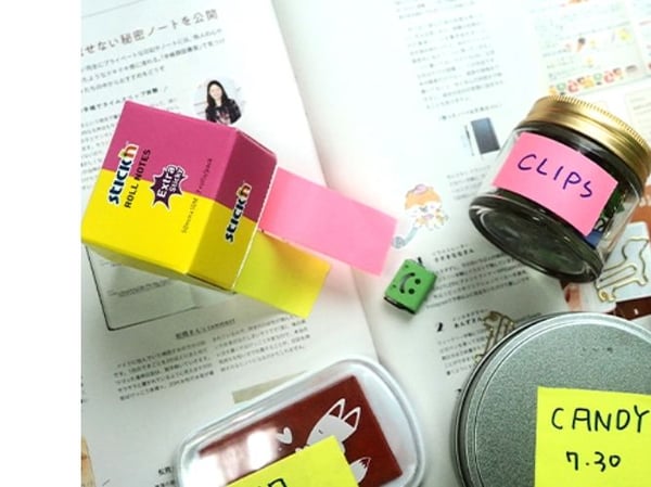 Note Roll Extra Sticky FSC 2x25mmx10m Neon Gul/Pink