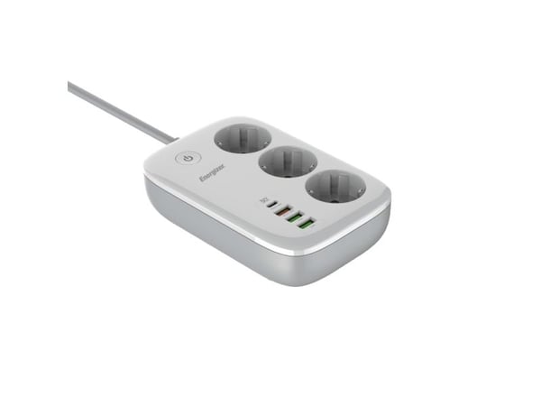 Energizer EPB2500W02EU, 2 m, Sisätila, Valkoinen, 3 AC-pistorasia(a), 100 - 250 V, 50 - 60 Hz