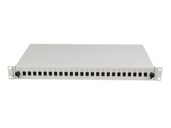 FIBEROPTIC PLANNER LANBERG 24XSC SIMPLEX / 24XLC DUPLEX RACK 19" 1U GRÅ + TILBEHØR