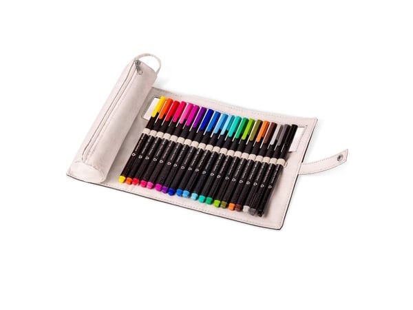 Fineliner STAEDTLER Triplus med penal 0,3 mm, 20 stk. assorterte farger