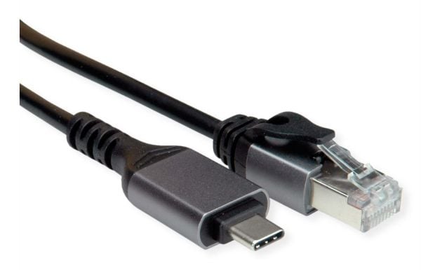 VALUE Muuntokaapeli USB3.2 Type C - RJ45 Gigabit Eth. FTP ST/ST 1.5m - Digitaalinen/Data - Verkko (12.99.1166)