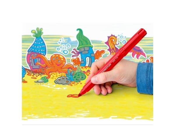 STAEDTLER Fiberpen Noris® Jumbo 3,0 mm - med 12 stk. ass. farver