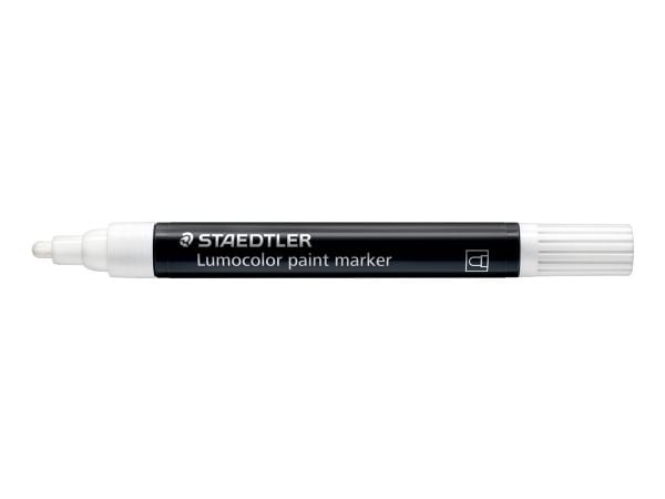 Staedtler Lumocolor 349 C4, Vit, Svart, Vit, 1 färger, Vattenbaserat bläck, Rundad spets, Rund