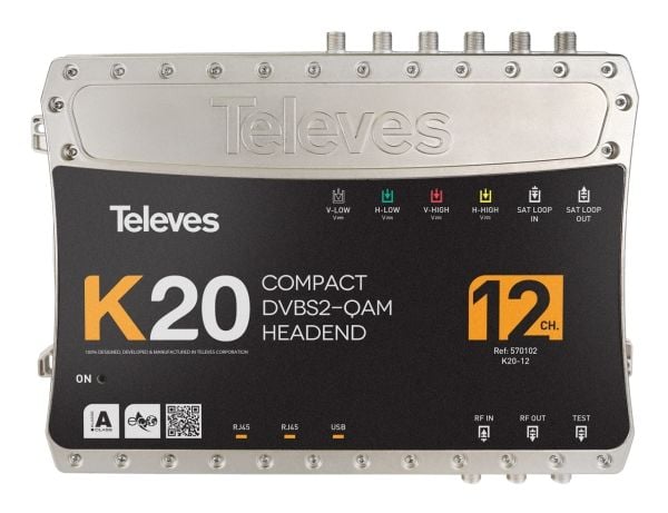 Televes K20-12 Kompakt headend 12Transponder DVB-S2" QAM (570102) Televes K20-12 Kompakt headend 12Transponder DVB-S2" QAM (570102)