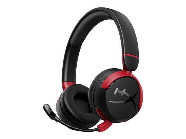 HyperX Cloud Mini - Hodesett - on-ear - Bluetooth - trådløs, kablet - aktiv støydemping - 3,5 mm jakk - svart