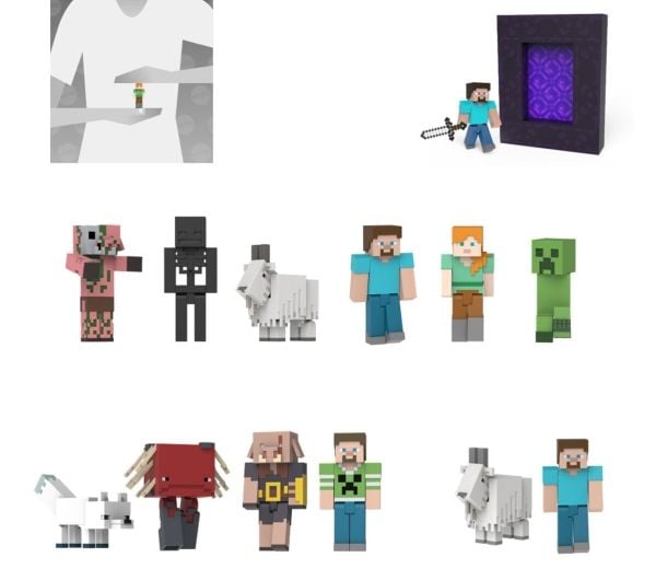 Minecraft Biome Builds Figures Asst.