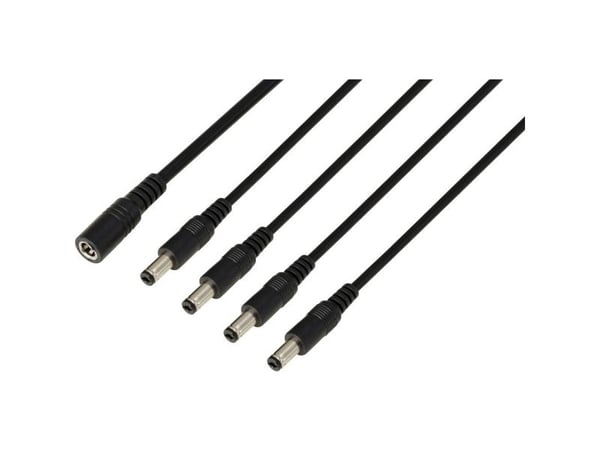 TRU COMPONENTS DC-liitin Pistorasia - pistoke 5,5 mm 2,1 mm 41,2 cm 1 kpl 1 kpl
