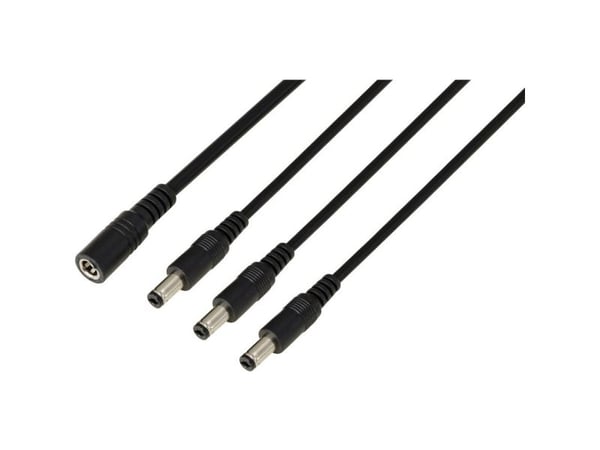 TRU COMPONENTS DC-stikkontakt fatning 5,5 mm / 2,1 mm 41,2 cm (1 stk)