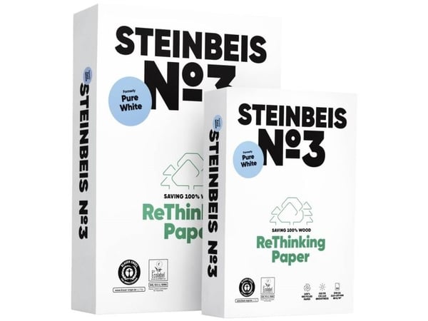 Steinbeis No. 3 resirkulert papir A4 80 g 500 ark ISO 90