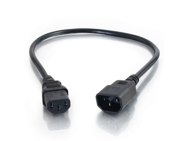 C2G Computer Power Cord Extension - Förlängningskabel för ström - power IEC 60320 C13 till IEC 60320 C14 - AC 250 V - 2 m