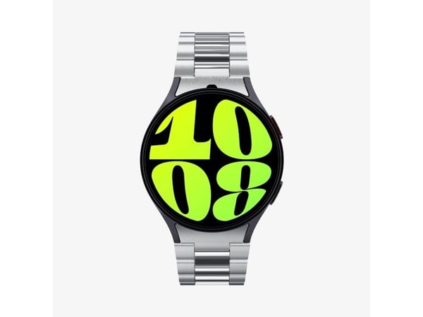 Spigen Modern Fit 316L, Yhtye, Älykello, Hopea, Samsung, Galaxy Watch 7 (44mm), Ruostumaton teräs