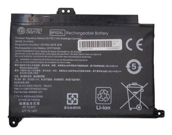 Extra Digital NB461349, Batteri, HP, BP02XL