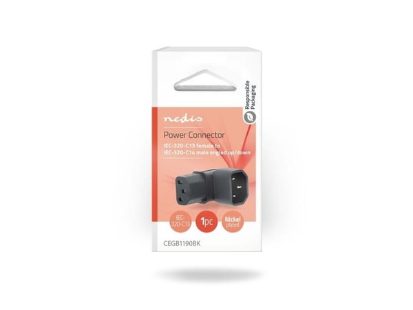 Nedis CEGB1190BK, IEC-320-C13, IEC-320-C14, Sort
