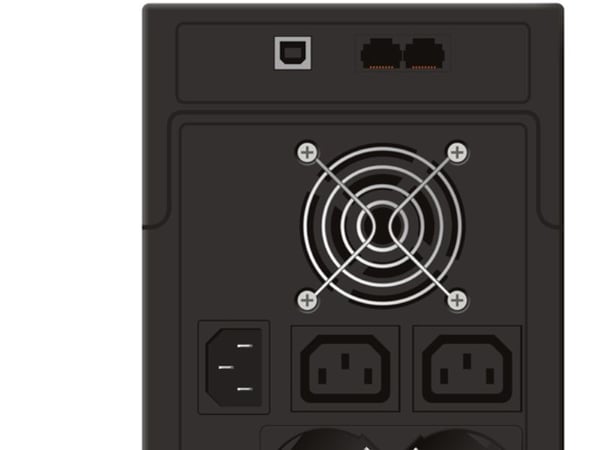 PowerWalker VI 1200 - UPS - AC 220/230/240 V - 600 Watt - 1200 VA - 7 At - USB - lähtöliitännät: 4 - musta