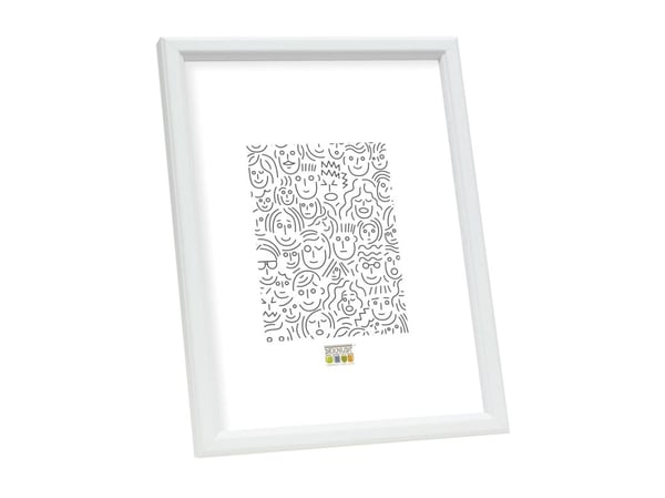 Deknudt S236K1, Enkel bilderamme, Glass, Tre, Hvit, Bord, Vegg, 15 x 20 cm, Rektangulær