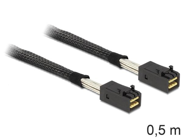 Delock - SAS intern kabel - SAS 6Gbit/s - 4 x Mini SAS HD (SFF-8643) til 4 x Mini SAS HD (SFF-8643) - 50 cm - for P/N: 62703, 62704