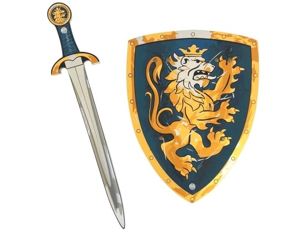 Impulse Toys Noble Knight-sett, blå - Sverd & Skjold i eske