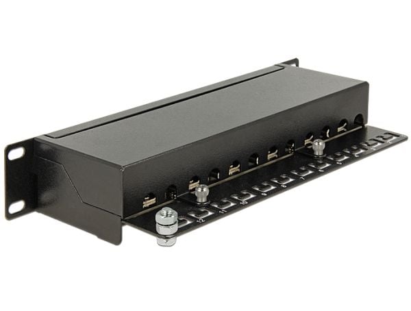 Delock - Koblingspanel - CAT 6 - RJ-45 X 12 - svart - 1U - 10"