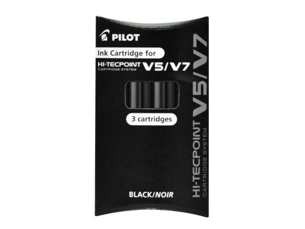 Pilot V5/V7, Sort, Medium, Sort, Metall, Rollerpenner, CE