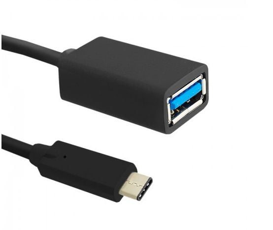 Qoltec - USB-kaapeli - USB-C (han) til USB Type A (hun) - USB 3.0 - 50 cm - omvendelig C-stikforbindelse (omavendelig C-stikforbindelse)