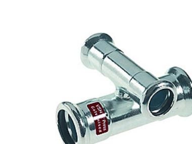 KAN-therm firerør 90° gjennomgang 28x15x28x15 mm stål - 620713.5
