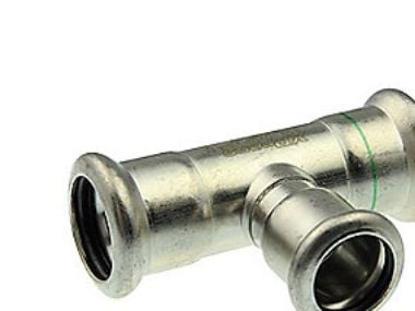KAN-therm reducerande T-stycke Inox - 108 x 54 x 108 (620449.5)