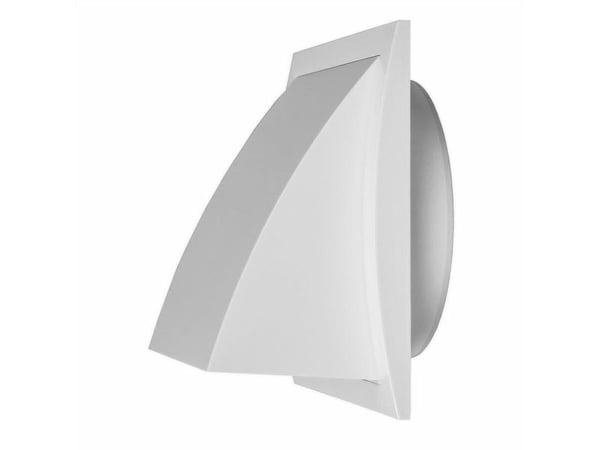 Europlast ventilasjonsgitter i plast 190x190 mm, 125 mm utvendig