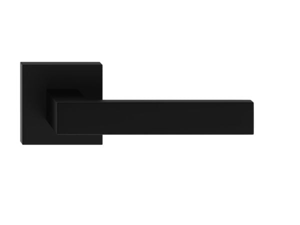 DOOR HANDLE QUBIK SQUARE BLACK UNIVERSAL