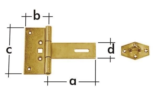Domax dør-lås 613201/871101 100x50x100x2,5
