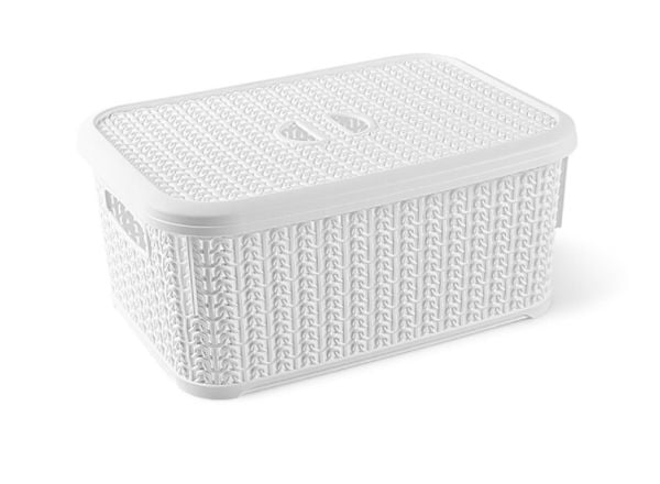LA-KA-PE tvättkorg BASKET 6L KNIT M-066 vit