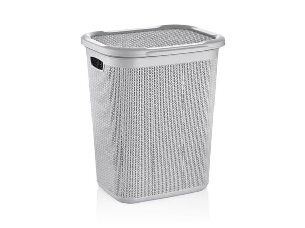 Klesvaskkurv 50L strikk M-079 isgrå