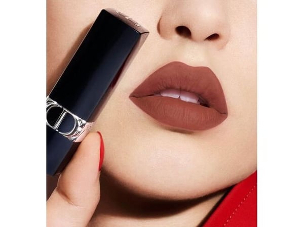 DIOR Rouge Couture Colour Lipstick Floral Lip Care Long Wear 300 Nude Style Velvet