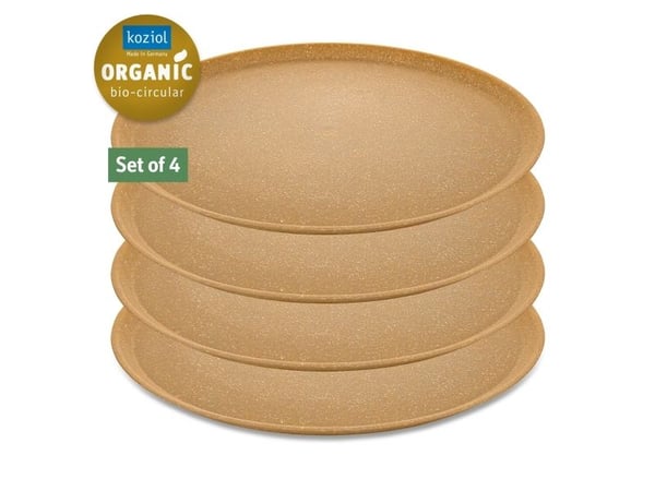 koziol Connect, Middagstallerken, Rund, Oransje, 25,5 cm, 10 mm, 4 stykker