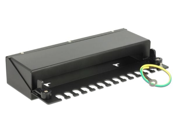 Delock Keystone Desktop Patch Panel - Patch-panel - gagatsvart, RAL 9005 - 12 portar