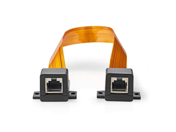 Nedis CCGB85901BK03, 0,3 m, Cat5e, U/UTP (UTP), RJ-45, RJ-45, Sort, Oransje