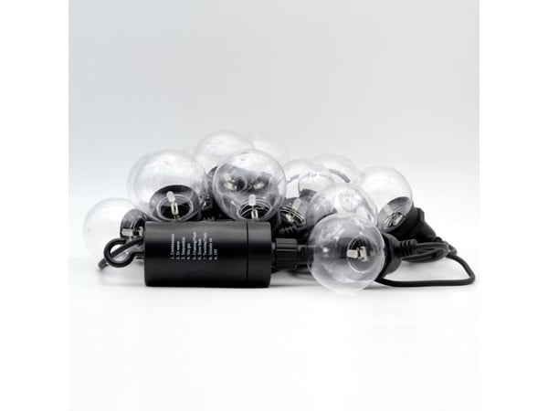 RealPower 463614, 12 Lampor, LED, Varmvit, 2200 K, Inomhus/utomhus, Svart